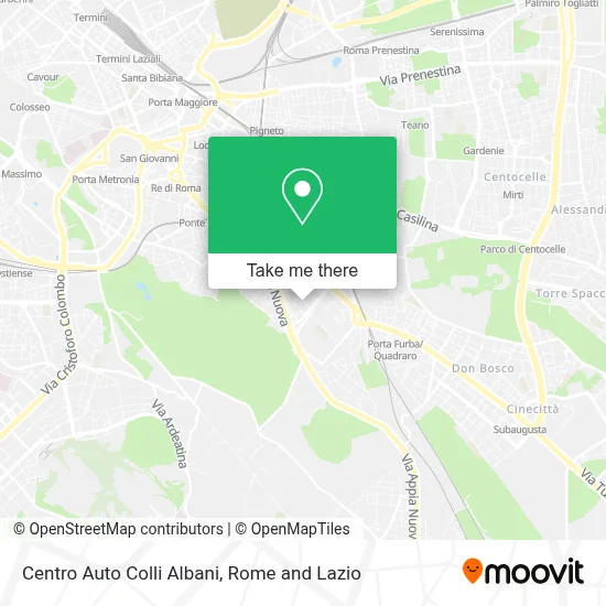 Centro Auto Colli Albani map