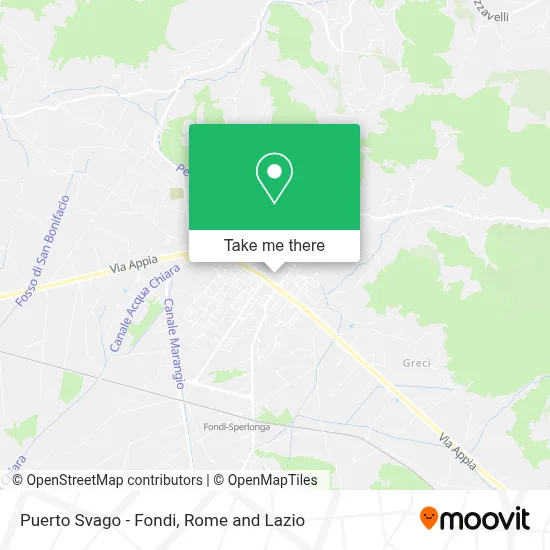 Puerto Svago - Fondi map