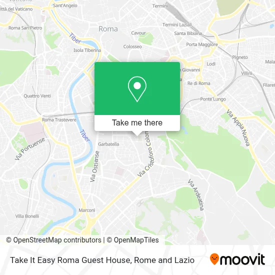 Take It Easy Roma Guest House map