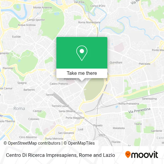 Centro Di Ricerca Impresapiens map