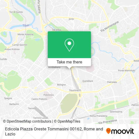 Edicola Piazza Oreste Tommasini 00162 map