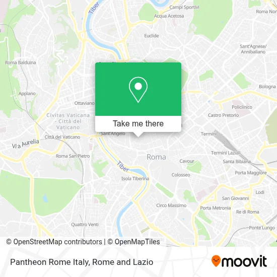 Pantheon Rome Italy map
