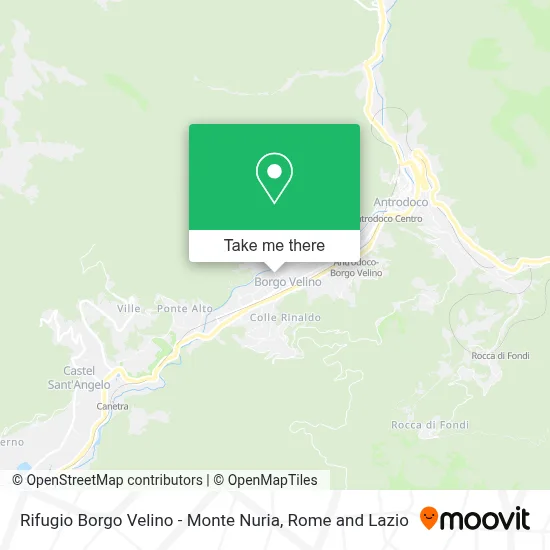 Rifugio Borgo Velino - Monte Nuria map