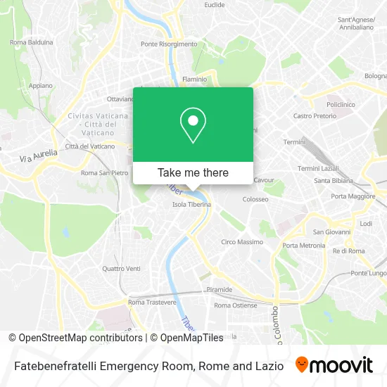 Fatebenefratelli Emergency Room map