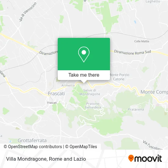 Villa Mondragone map