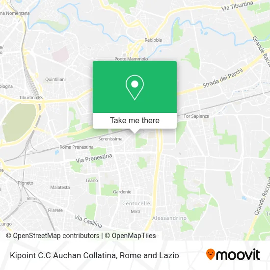 Kipoint C.C Auchan Collatina map