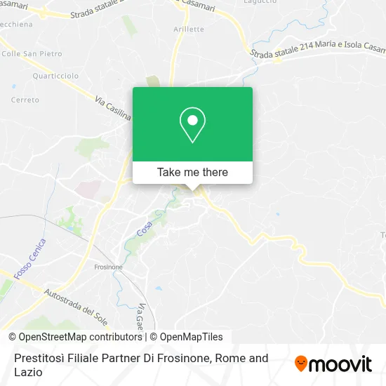 Prestitosì Filiale Partner Di Frosinone map