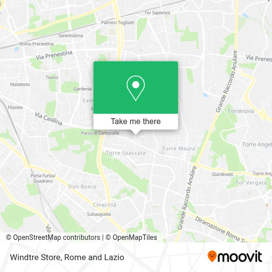 Windtre Store map
