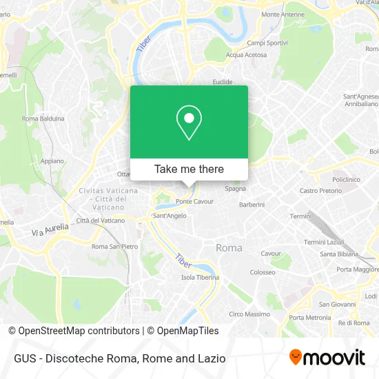 GUS - Discoteche Roma map