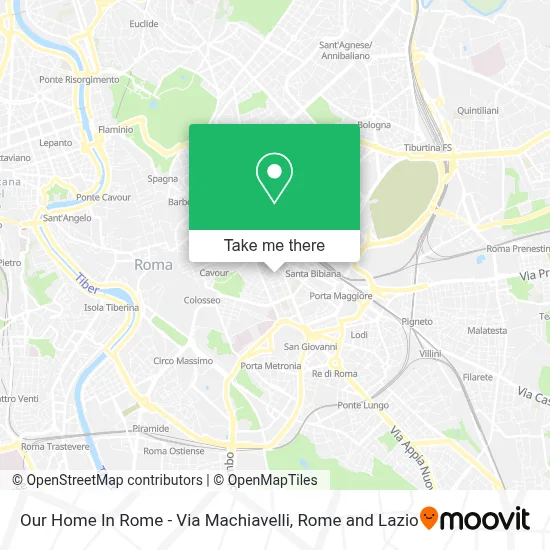 Our Home In Rome - Via Machiavelli map