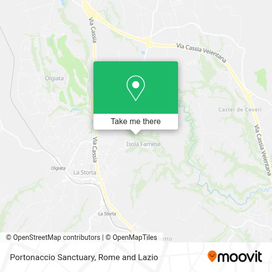 Portonaccio Sanctuary map