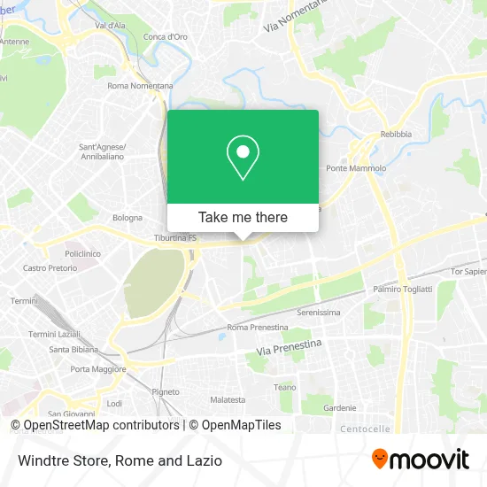 Windtre Store map