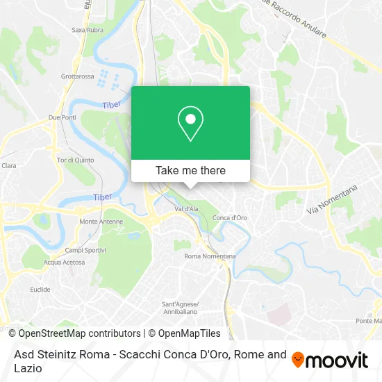 Asd Steinitz Roma - Scacchi Conca D'Oro map