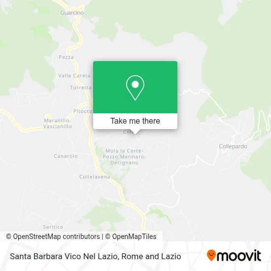 Santa Barbara Vico Nel Lazio map