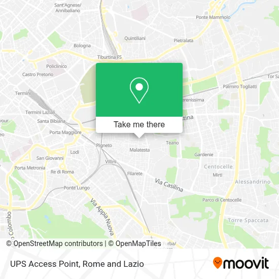 UPS Access Point map