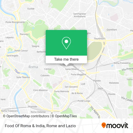 Food Of Roma & India map