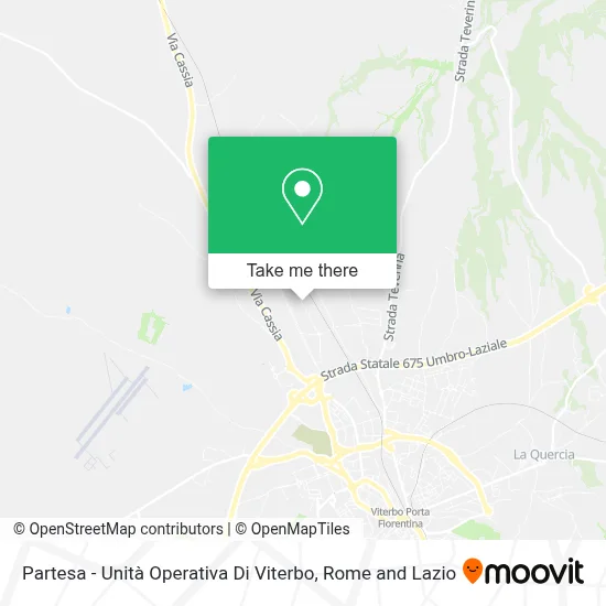 Partesa - Unità Operativa Di Viterbo map