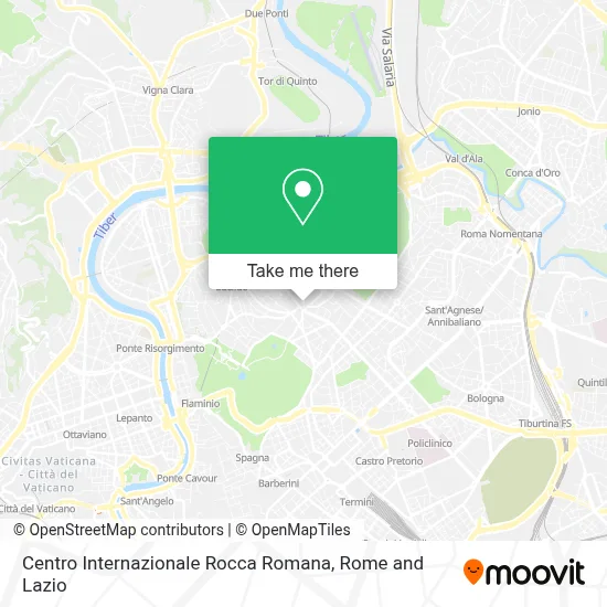 Centro Internazionale Rocca Romana map
