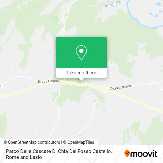 Parco Delle Cascate Di Chia Del Fosso Castello map