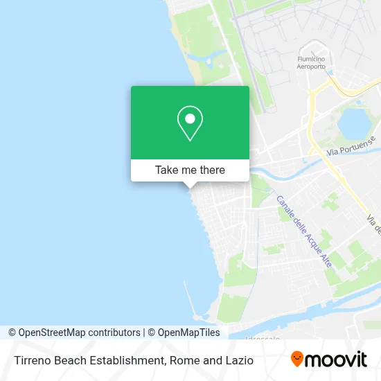 Tirreno Beach Establishment map