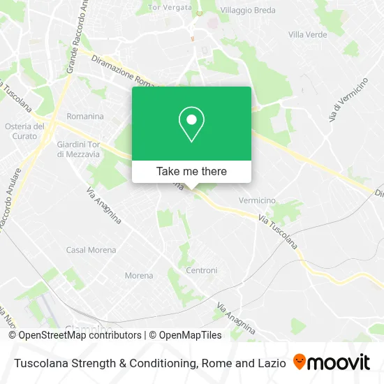 Tuscolana Strength & Conditioning map