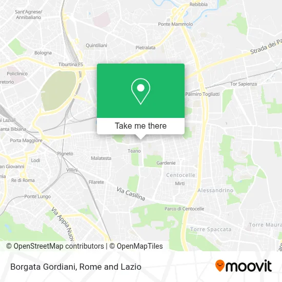 Borgata Gordiani map