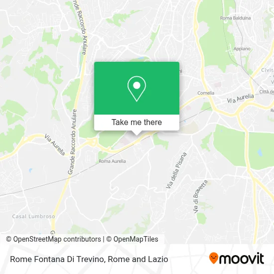 Rome Fontana Di Trevino map