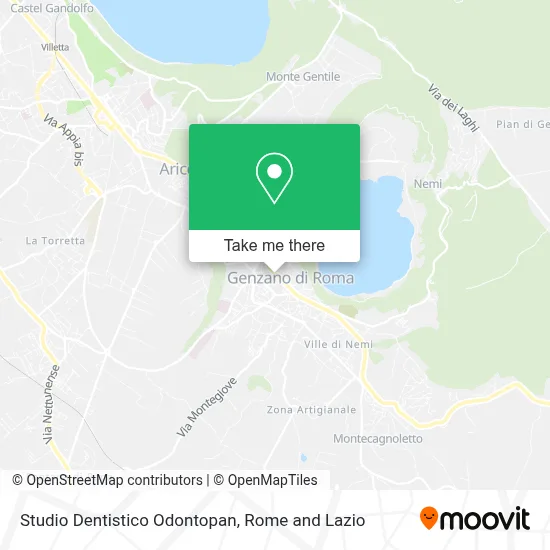 Studio Dentistico Odontopan map
