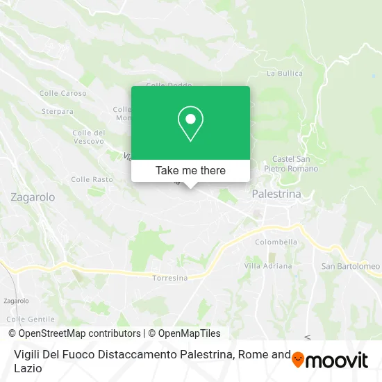 Vigili Del Fuoco Distaccamento Palestrina map