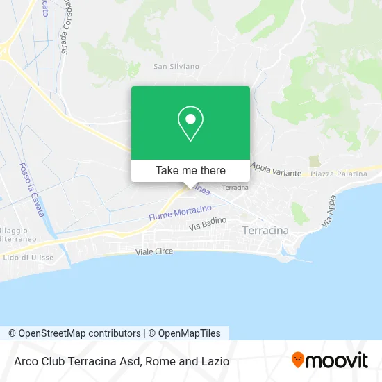 Arco Club Terracina Asd map