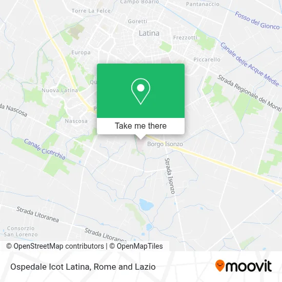 Ospedale Icot Latina map
