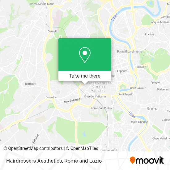 Hairdressers Aesthetics map