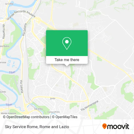 Sky Service Rome map