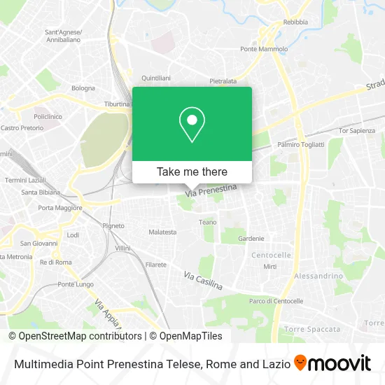 Multimedia Point Prenestina Telese map