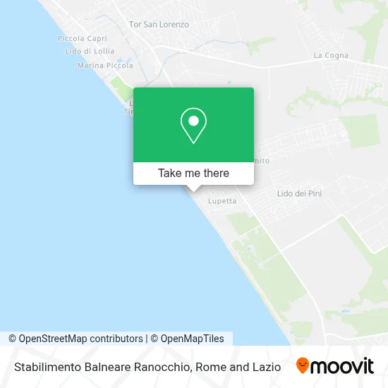 Stabilimento Balneare Ranocchio map