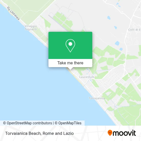 Torvaianica Beach map