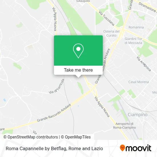Roma Capannelle by Betflag map