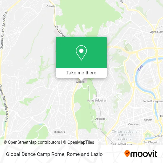 Global Dance Camp Rome map