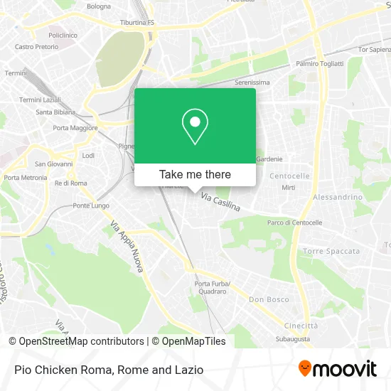 Pio Chicken Roma map