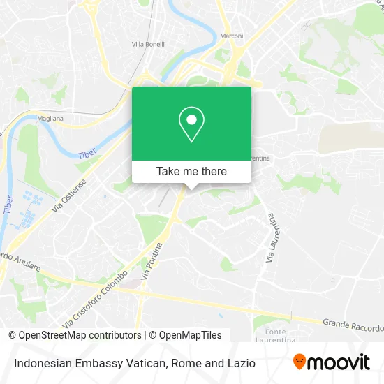Indonesian Embassy Vatican map