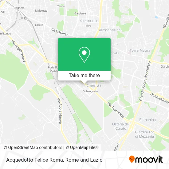 Acquedotto Felice Roma map