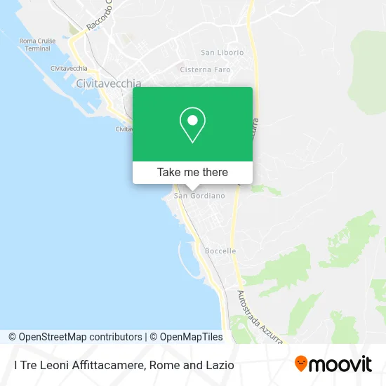 I Tre Leoni Affittacamere map
