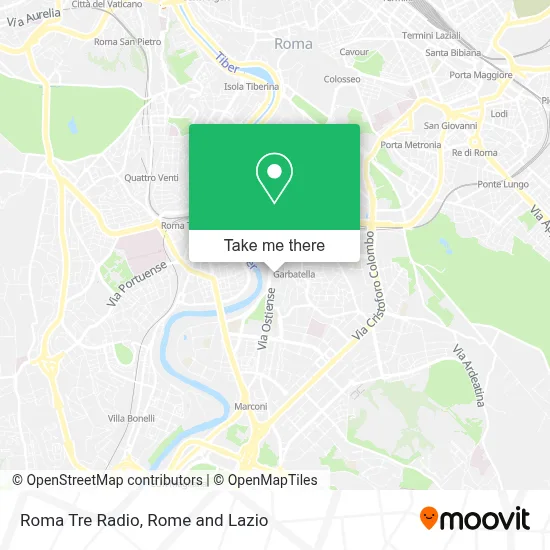 Roma Tre Radio map