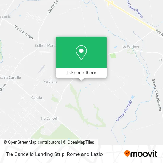 Tre Cancello Landing Strip map