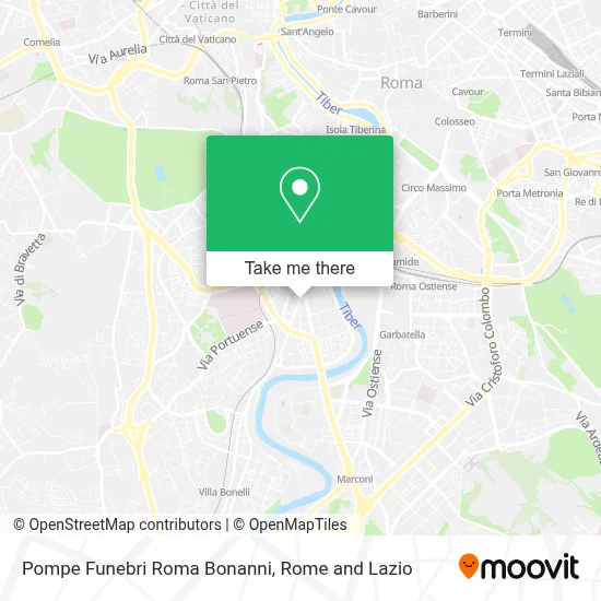 Pompe Funebri Roma Bonanni map
