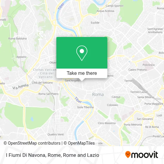 I Fiumi Di Navona, Rome map
