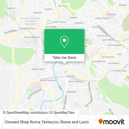 Cbweed Shop Roma Testaccio map