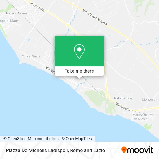 Piazza De Michelis Ladispoli map