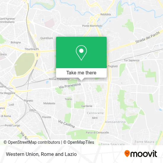Western Union map