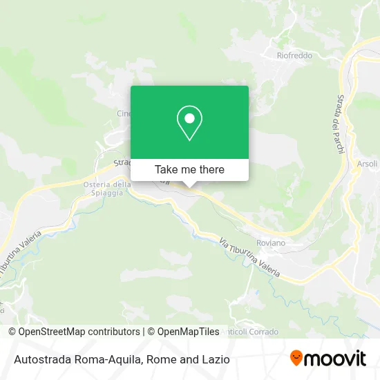 Autostrada Roma-Aquila map